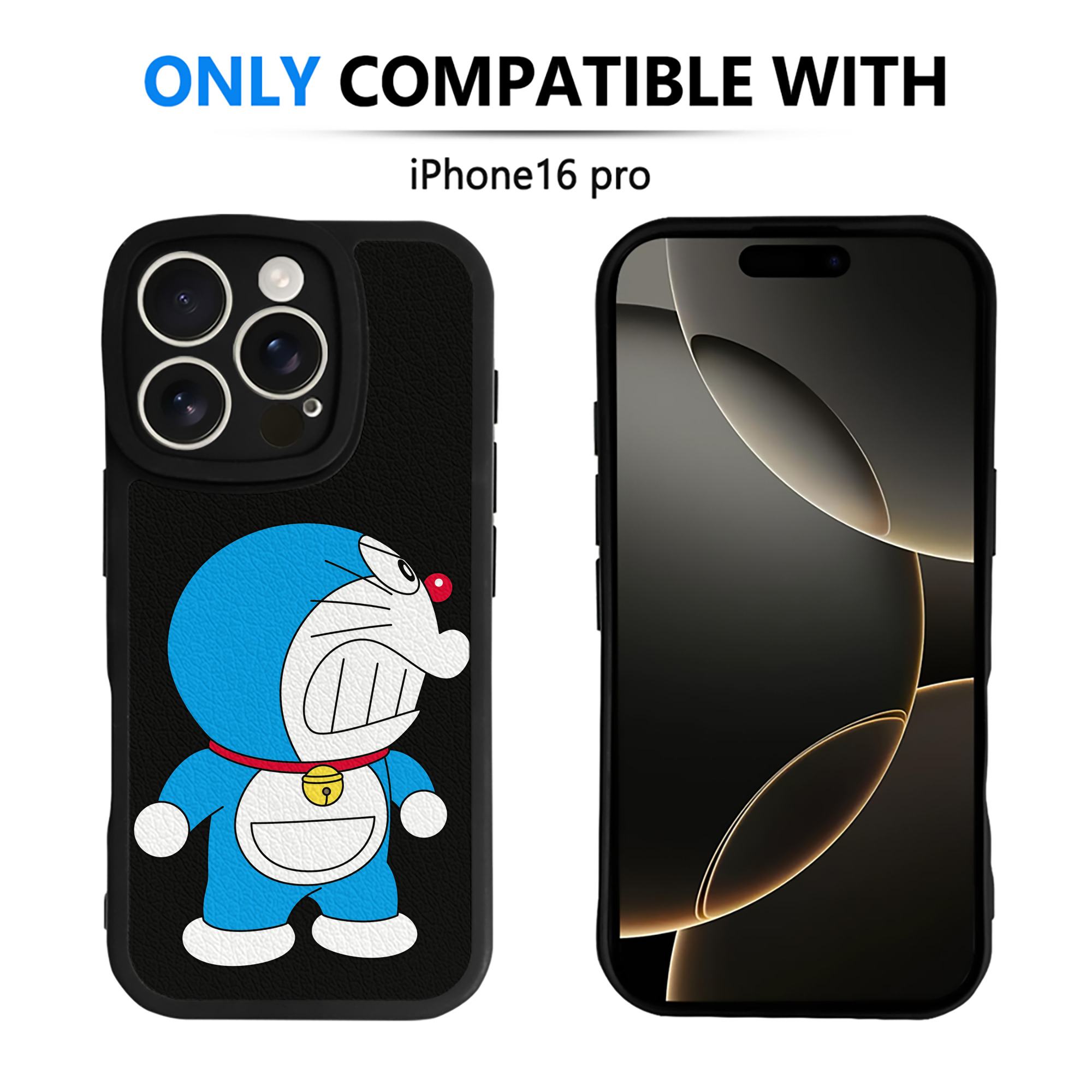 （画像用） ドラえもん Doraemon 【iPhone 16シリーズ対応】シリコンスマホケース（レザー調） 材質：シリコン